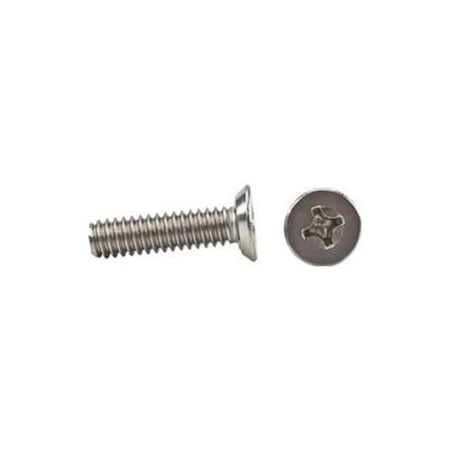 Newport Fasteners #12-24 x 1/2 in Phillips Flat Machine Screw, Plain 18-8 Stainless Steel, 500 PK 457911-PR-500